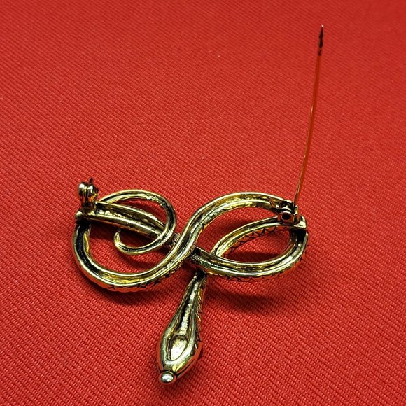 Metropolitan Museum of Art MMA Snake Brooch Enamel Jade Ruby 24K Gold Plated - Picture 6 of 15
